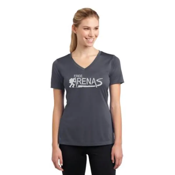 Ladies Short Sleeve Sport-Tek T-Shirt (V-Neck) - Image 5