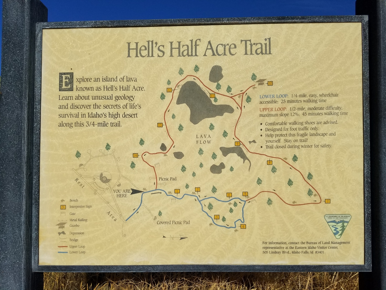 Hell's Half Acre Southbound Rest Stop Hike near Blackfoot, Idaho