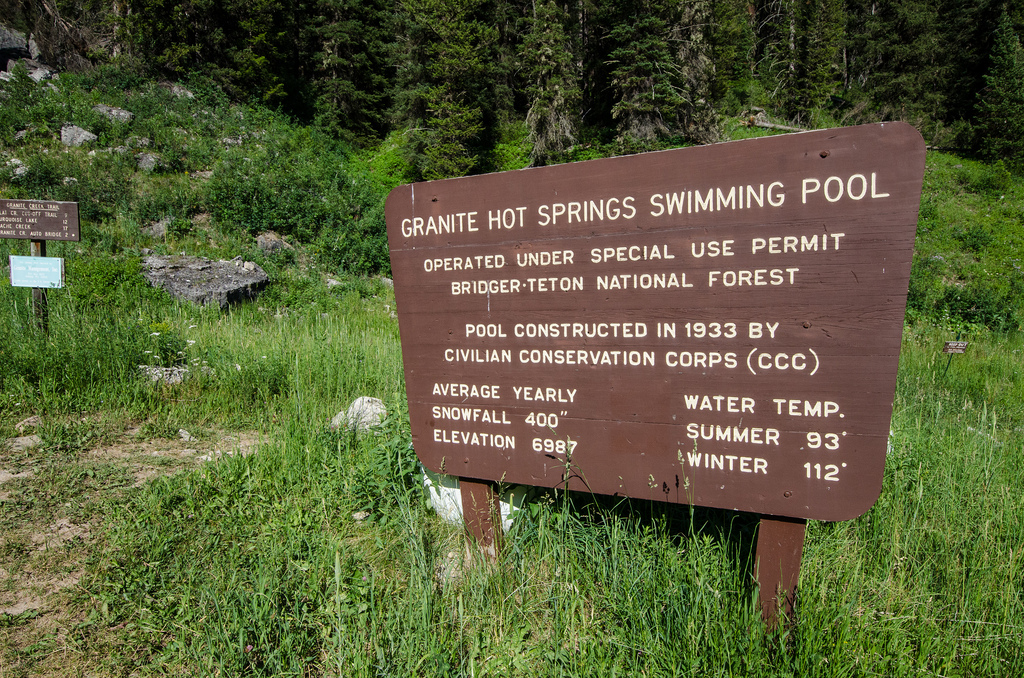 Granite Hot Springs Camp, Hot Springs, and Swim near Jackson, Wyoming