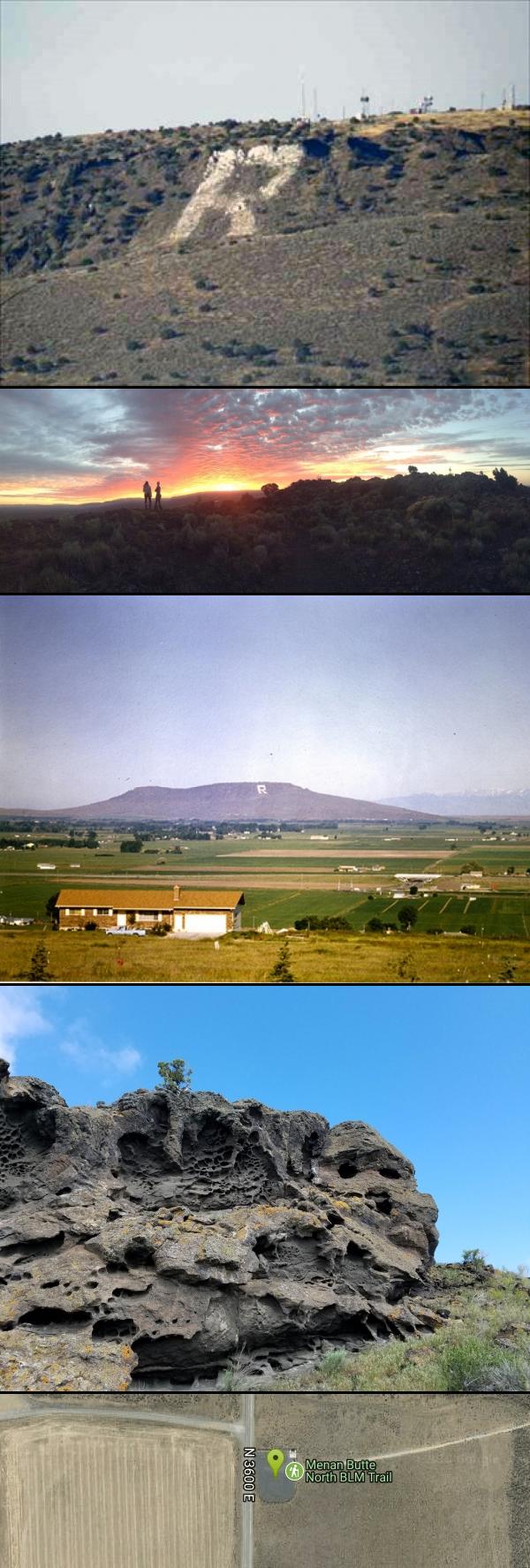 Camp, Cave, and Hike at North Menan Butte ('R' Mountain) near Menan, Idaho. Maps, directions, and reviews. The North Menan Butte is more commonly known to the locals and college students as R Mountain. Many kids know it better as...