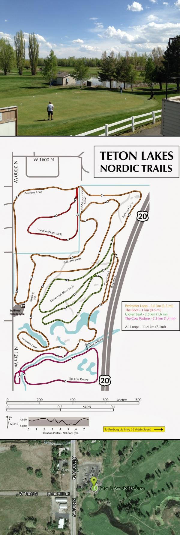 Cross Country Ski and Sled at Teton Lakes Golf Course near Rexburg, Idaho. Maps, directions, and reviews. This golf course is open year round, for golfing in the summers to cross country skiing in the winter. During the winter...