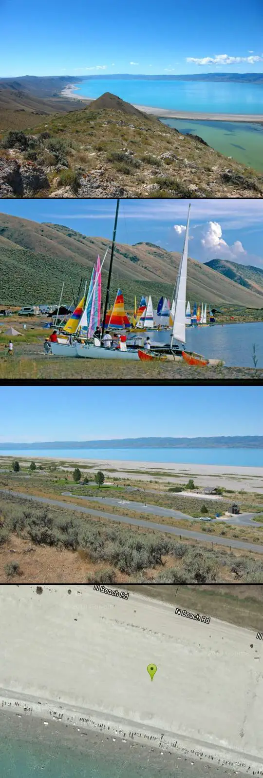 Camp, Canoe, Kayak, and Swim at Bear Lake / North Beach near Saint Charles, Idaho. Maps, directions, and reviews. Bear Lake State Park is located in a high mountain valley in the extreme southeast corner of Idaho. At 5,900 feet...