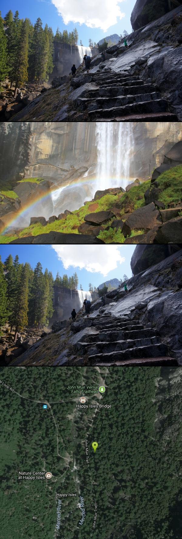 Backpack and Hike at Mist Trail near Yosemite National Park. Maps, directions, and reviews. The mist trail is a small breakoff from the John Muir Trail through Yosemite National Park. It's called the mist trail because of the...