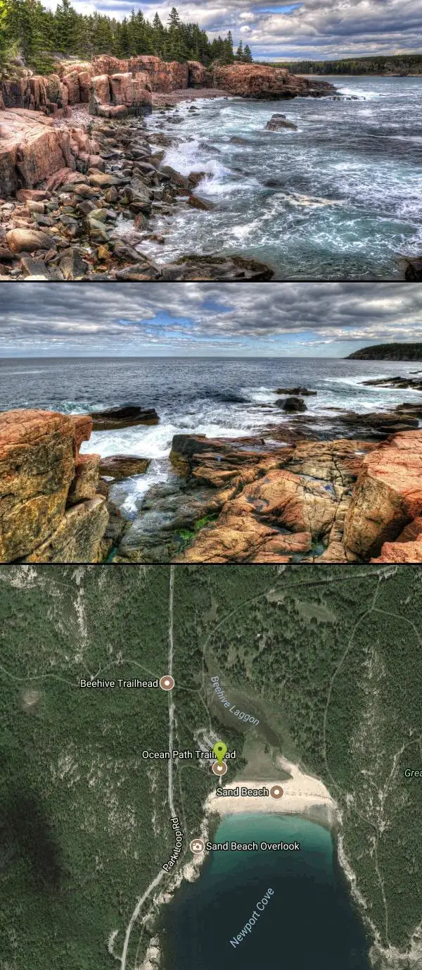 Hike at Ocean Path near Bar Harbor, Maine. Maps, directions, and reviews. Ocean Path is a great trail in the Sand Beach area that takes visitors on a leisurely hike along the ocean. This hike takes visitors to Otter Cliff, the...