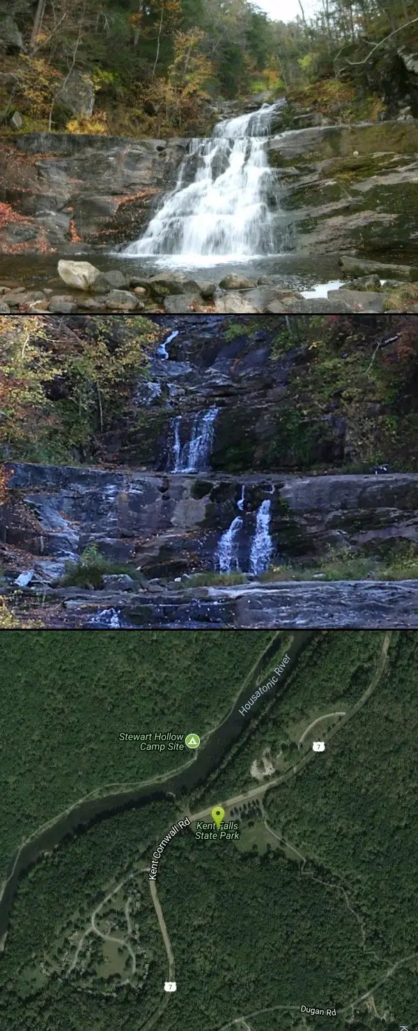 Hike at Kent Falls State Park near Kent, Connecticut. Maps, directions, and reviews. Per the CT Dept of Energy and Environmental Protection: When the parking lot has reached capacity, the park is closed. It will reopen when the...