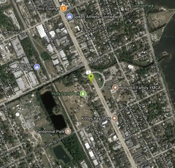 Disc Golf at Hollyland Park near Holly Hill, Florida. Maps, directions, and reviews. Small fun course with some trees in play. #1 & 2 at Hollyland Park, #3-9 at Centennial Park. Cross over RR tracks on 10th St. for #3 tee by...