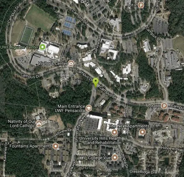 Disc Golf at University of West Florida near Pensacola, Florida. Maps, directions, and reviews. Short but challenging, with a few tough long shots. Redesigned in January of 2015. Public (No Fee)