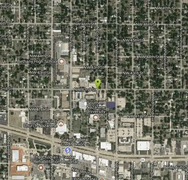 Disc Golf at Southern Nazarene University near Bethany, Oklahoma. Maps, directions, and reviews. All tees are on sidewalks - marked with a brick in the ground. #9 has no brick - play from the sidewalk in front of the library....
