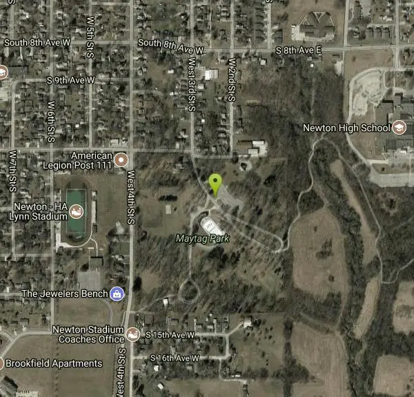 Disc Golf at Maytag Park near Newton, Iowa. Maps, directions, and reviews. Traditional park with many mature trees. Rolling hills and a variety of elevation and length. Alt. pins add difficulty. Practice chains by pool. League...