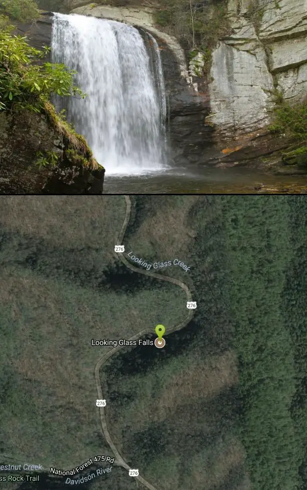 Swim at Looking Glass Falls near Brevard, North Carolina. Maps, directions, and reviews. Looking Glass Falls is one of the most popular and beautiful waterfalls in North Carolina. And it's perhaps the easiest to view (one of...