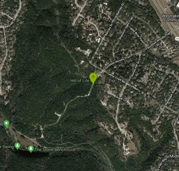 Hike and Swim at Hill Of Life near Austin, Texas. Maps, directions, and reviews.