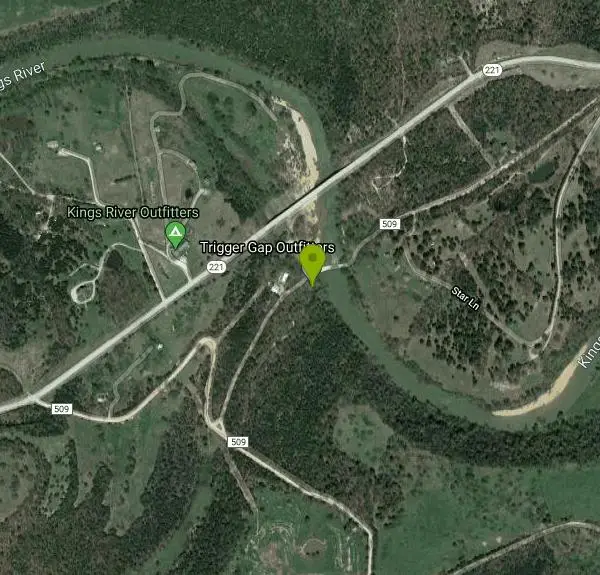Canoe, Kayak, and Swim at Trigger Gap near Eureka Springs, Arkansas. Maps, directions, and reviews. Kings River is the perfect place for you if you love to kayak. Trigger gap is fairly mild and calm, a great place for a beginner...