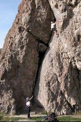 Rock Climb at Heise Rock (AKA Elephant Rock) near Ririe, Idaho. Maps, directions, and reviews. This volcanic plug sits just off the road near the Heise Hot Springs Golf Course. It is also referred to as Elephant Rock or... (image: On belay)