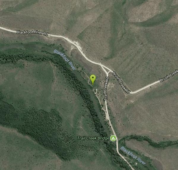 Blackfoot River Crossing at Trail Creek Road Camp near Firth, Idaho