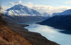 View of Eklutna Lake from the Twin Peaks trail, near Anchorage, Alaska courtesy of Frank Kovalchek↗ View of Eklutna Lake from the Twin Peaks trail, near Anchorage, Alaska courtesy of Frank Kovalchek↗
