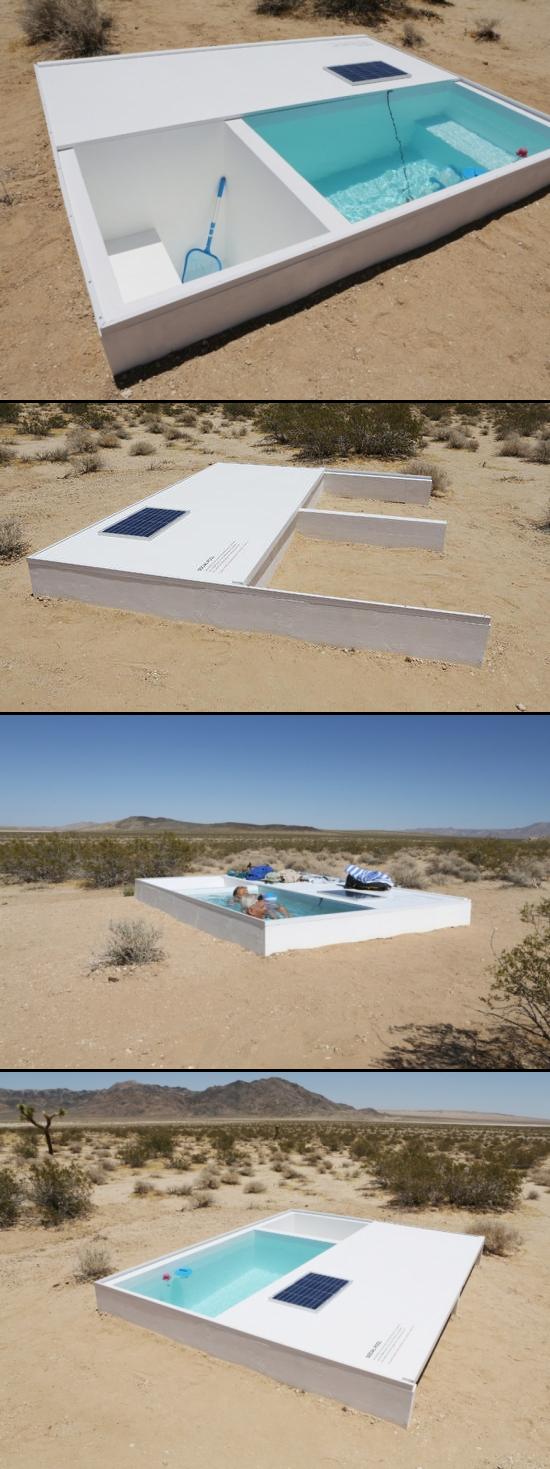 Secret Mojave Social Pool Swim near Lucerne Valley, California Free