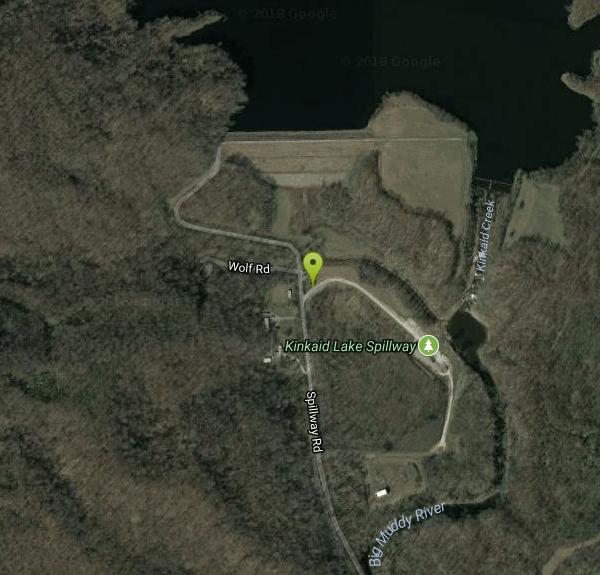 Kincaid Lake Spillway Swim near Gorham, Illinois Free Arenas