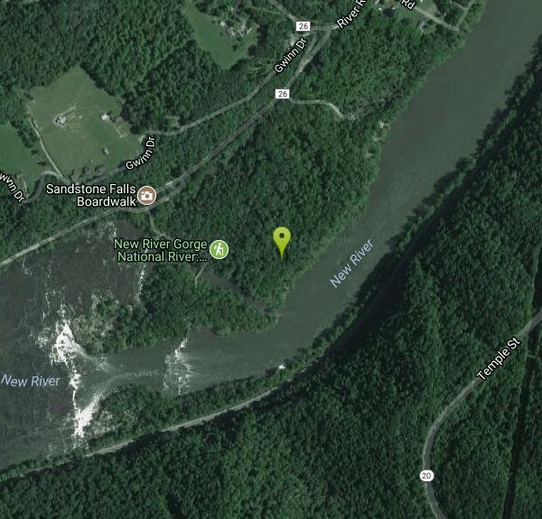 Sandstone Falls Swim near Shady Spring, West Virginia Free Arenas