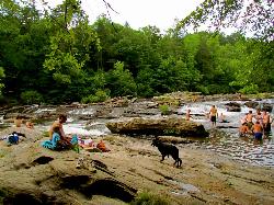 People enjoying the Edge of the World Swimming Hole courtesy of Jeff Gunn↗