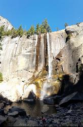 Backpack and Hike at Mist Trail near Yosemite National Park. Maps, directions, and reviews. The mist trail is a small breakoff from the John Muir Trail through Yosemite National Park. It's called the mist trail because of the... (image: Vernal Falls)
