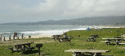 Picnic tables at park near Half Moon Bay, California courtesy of Tomwsulcer↗