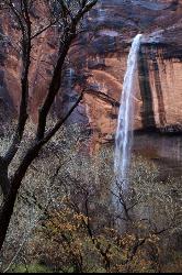 Waterfall At Emerald Pools In Zion National Park1