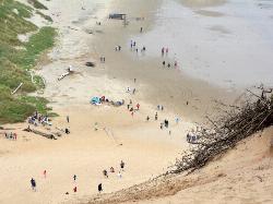 Looking down from the Great Dune after climbing up by Kate Locke