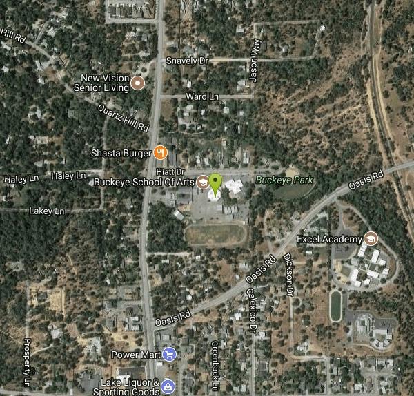 Buckeye Park Disc Golf near Redding, California Free Arenas