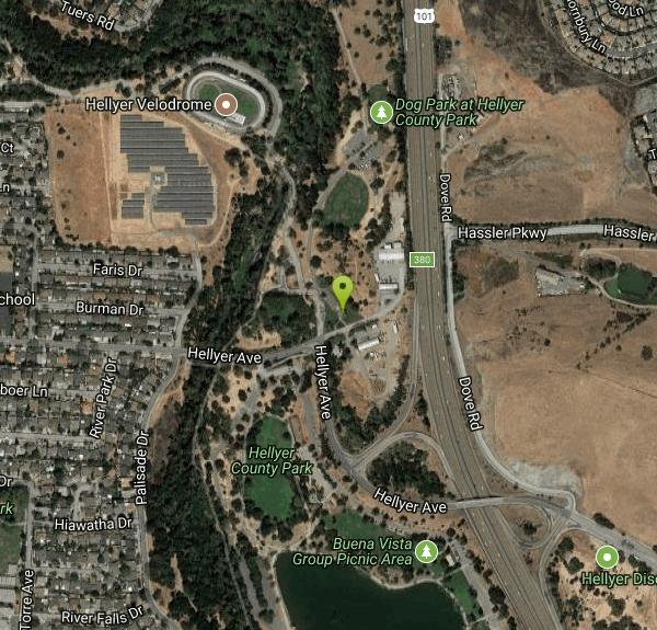 Coyote Creek Disc Golf Course at Hellyer Park Disc Golf near San Jose