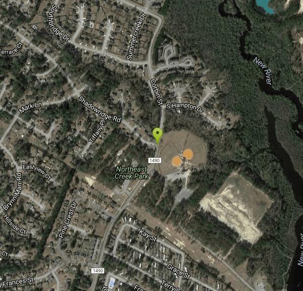 Northeast Creek Park Disc Golf near Jacksonville, North Carolina