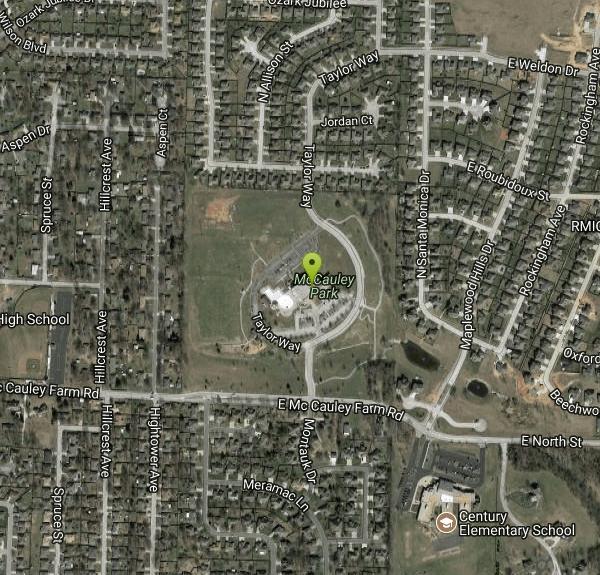 McCauley Park Disc Golf near Nixa, Missouri Free Arenas