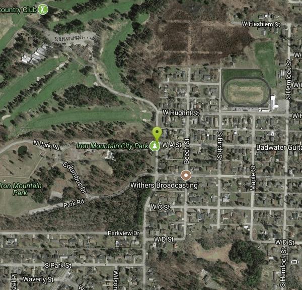 Iron Mountain City Park Disc Golf near Iron Mountain, Michigan Free