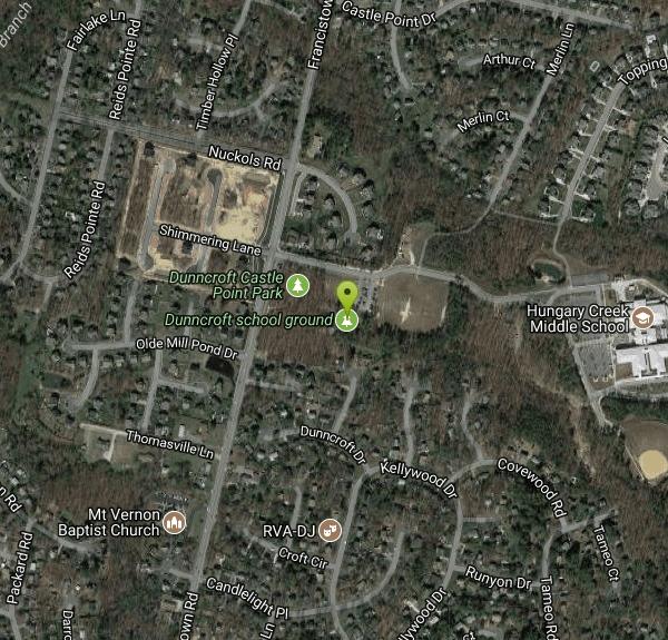 Dunncroft Castle Point Park Disc Golf near Glen Allen, Virginia