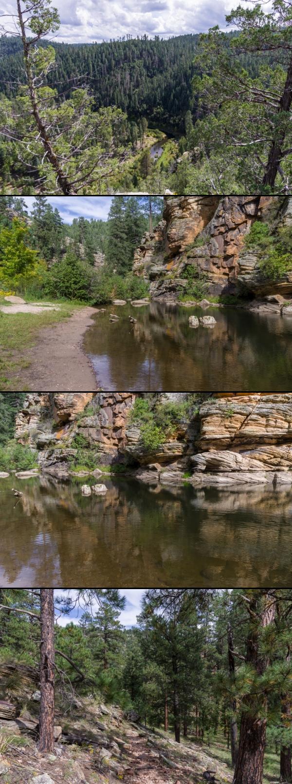 Kinder Crossing Trail 19 Hike and Swim near Happy Jack, Arizona