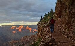 Sunset on the Bright Angel Trail courtesy of Grand Canyon National Park&nearr; (CC BY 2.0&nearr;)