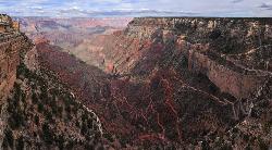 Backpack, Camp, and Hike at Hermit's Rest Viewpoint to Tonto Trail to Bright Angel Trail near Grand Canyon Village, Arizona. Maps, directions, and reviews. Hermit’s Rest Viewpoint to Tonto Trail to Bright Angel Trailhead is... (image: Grand Canyon National Park: Hermit Rd First Trail View  courtesy of Michael Quinn - NPS↗)