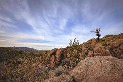 Hike at Ballantine Trail near Rio Verde, Arizona. Maps, directions, and reviews. this trail looks a lot better once it moves away from the highway. A somewhat strenuous climb reveals a landscape of knuckle-and-joint,... (image:  courtesy of Larry T. Tualla↗)