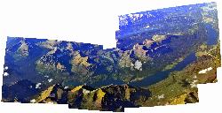 Aerial view of St. Mary Lake courtesy of Joe Mabel&nearr; (CC BY-SA 3.0&nearr;)