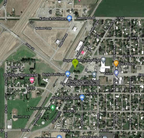 Park on Center St Sled near Sugar City, Idaho Free Arenas