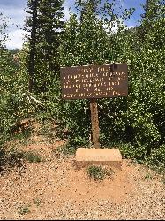 Cascade Falls informational sign by Tyler Burgener