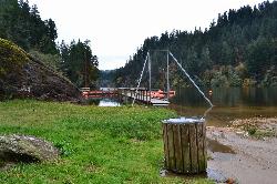 The accessible fishing dock and the buoy line that marks the designated swimming area. courtesy of Visitor7&nearr; (CC BY-SA 3.0&nearr;)