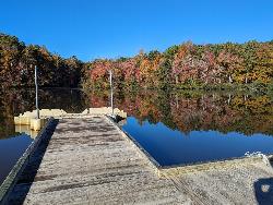 Goodwin Lake seen from the kayak launch just north of the swimming beach courtesy of vastateparksstaff&nearr; (CC BY 2.0&nearr;)