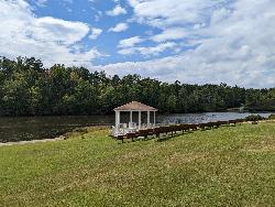 Prince Edward Lake and the gazebo behind Cedar Crest Conference Center, on the site of the former Pr courtesy of vastateparksstaff&nearr; (CC BY 2.0&nearr;)