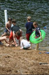 Swimmers in Goodwin Lake at the start of the summer season courtesy of vastateparksstaff&nearr; (CC BY 2.0&nearr;)