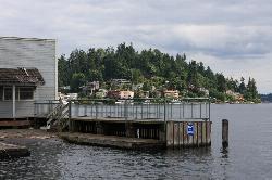 The built-up Meydenbauer Bay shoreline seen from the water off Clyde Beach Park. courtesy of dph1110&nearr; (CC BY 2.0&nearr;)