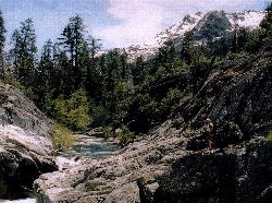 Spring runoff on the Rubicon above the reservoir, May 2005. courtesy of Marcia Wright&nearr; (CC BY 3.0&nearr;)
