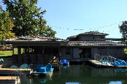 The CCC boat house, where kayaks, canoes and pedal boats are rented courtesy of Larry D. Moore&nearr; (CC BY 4.0&nearr;)