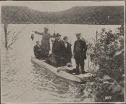 Trout fishing on Lake Burton in 1924, four years after the reservoir filled courtesy of Unknown authorUnknown author&nearr; (Public domain&nearr;)