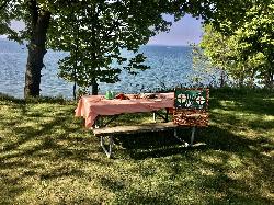A lakeside picnic in the day use area above the beach. courtesy of Andre Carrotflower&nearr; (CC BY-SA 4.0&nearr;)