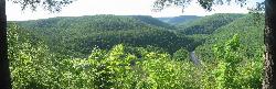 The Loyalsock Creek valley seen from Canyon Vista above the park courtesy of User:Ruhrfisch&nearr; (CC BY-SA 3.0&nearr;)